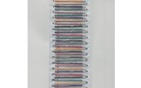 Transparent Pockets Numbered Writing Instrument Pocket Chart White Nylon Wall Hanging Writing Instrument Organizer Metal Grommets Stitched Edges