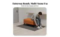 Luxury Aesthetic Wavy Top Bench Modern Design Household Furniture Multi-Purpose Indoor Seating Soft Upholstery for Homeowners, Apartment Dwellers, Interior Decorators, Entryway, Hallway, Living Room, Walk-in Closet