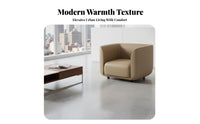 Modern aesthetic Leather Couch with Metal Frame Minimalist Design Reception Seating high-resilience Foam Cushions Sofa Easy to Clean for Office Managers, Business Owners, Interior Designers, Waiting Room, Boutique, Lounge Area