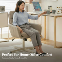 360-Degree rotate Height-Adjustable wheeled Chair Space-Saving Design Office Seating Ergonomic supportrest Desk Seat effortless Rolling Casters for Students, Home Workers, Teens, Bedroom, Small Apartments, Study Room, Vanity Area