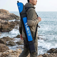 Large Fishing Bag, Single-Layer Blue Oxford Fishing Rod Case, Waterproof with Shoulder Strap, for Amateur Anglers