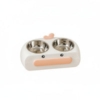 Easy to Clean Cute Duck Pet Feeder Safe & Odorless Double Pet Bowl Detachable Design Raised Food and Water Bowls Non-Slip for Cats