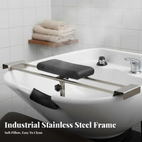 Thai Design Shampoo Headrest Non-Slip Design Stainless Steel Shampoo Bed Pillow Rack Stable and Secure Salon Sink Neck Support Pillow for Barbers, Spa