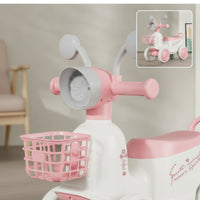 Ridepush-Along Toy with Basket Ridepush-Along Toy Stable Foot-to-Floor Car for Young Children, Kids, Indoor, Playroom