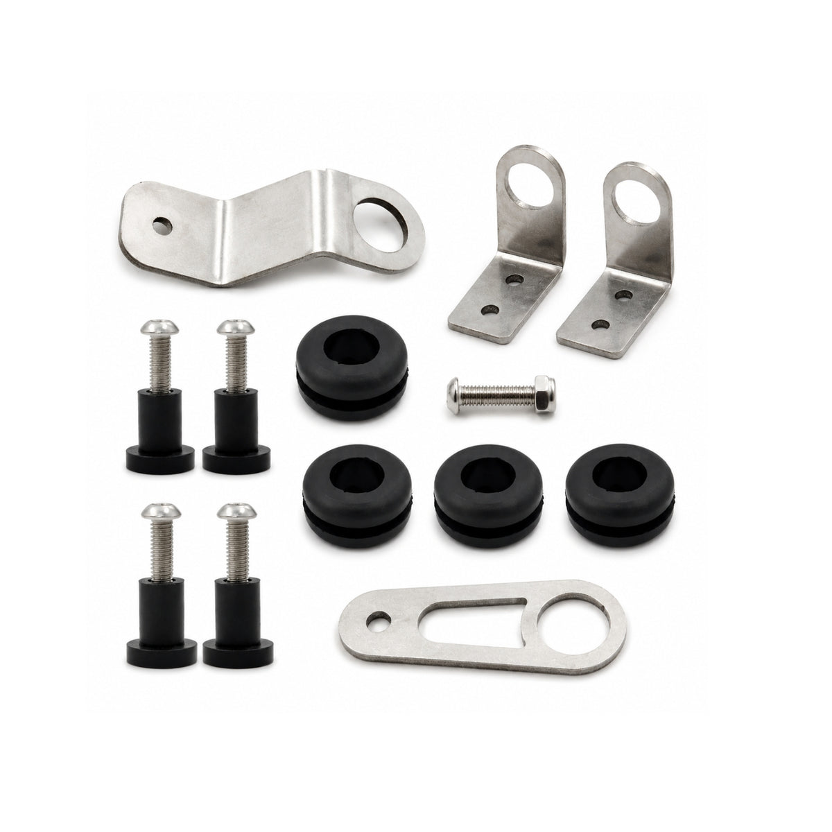 K-Swap Cooling Unit Bracket Metal-and-Rubber Cooling Unit Bracket Kit with Hardware for DIY Mechanics, Engine Bay