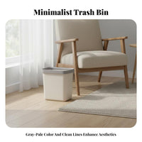 Slim Plastic Trash Bin Space-Saving Narrow Trash Can Pressure Collar Garbage Bin Minimalist Design Slim Garbage Container
