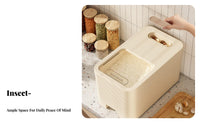Moisture-Proof Rice Storage Container Transparent Lid Rice Storage Bin Safe