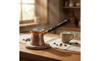 Etched Floral Hand-Engraved Coffee Pot Handmade Copper Coffee Pot Antique Style Cookware Food Safe