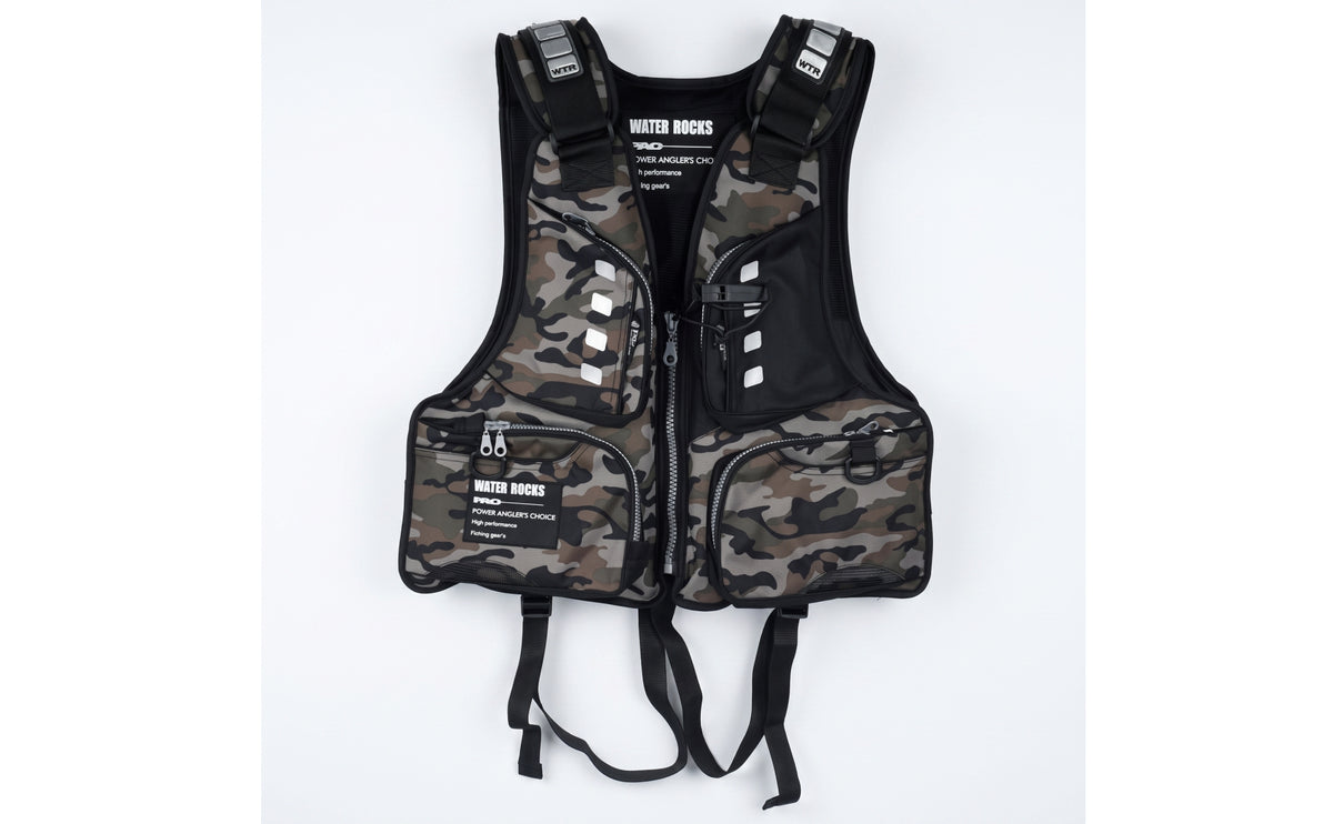 Multi-Pocket Fishing Life Vest Fishing Life Jacket Buoyant Utility Vest with Foam Padding Breathable for Fishermen, Adults