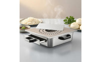 Fitted Lid Rice Noodle Steamer Black Side Handles Rice Noodle Roll Steamer Rectangular Cheung Fun Maker Compact