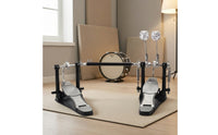 Adjustable Double Bass Drum Pedal Universal Double Kick Pedal Compatible Driveshaft Rod Responsive for Practice Rooms