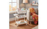 Mobile Beauty Cart with Basin Rolling Salon Storage Cart Compact Hairdresser Trolley Versatile for Hairdressers, Beauticians, Barbers, Hair Salons, Barbershops