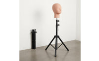 Anti-Slip Feet Mannequin Head Tripod Stand Heavy Duty Cosmetology Training Head Stand Portable Hairdressing Equipment 360 Degree Rotation for Barbers, Salon, Beauty School, in-Home Practice