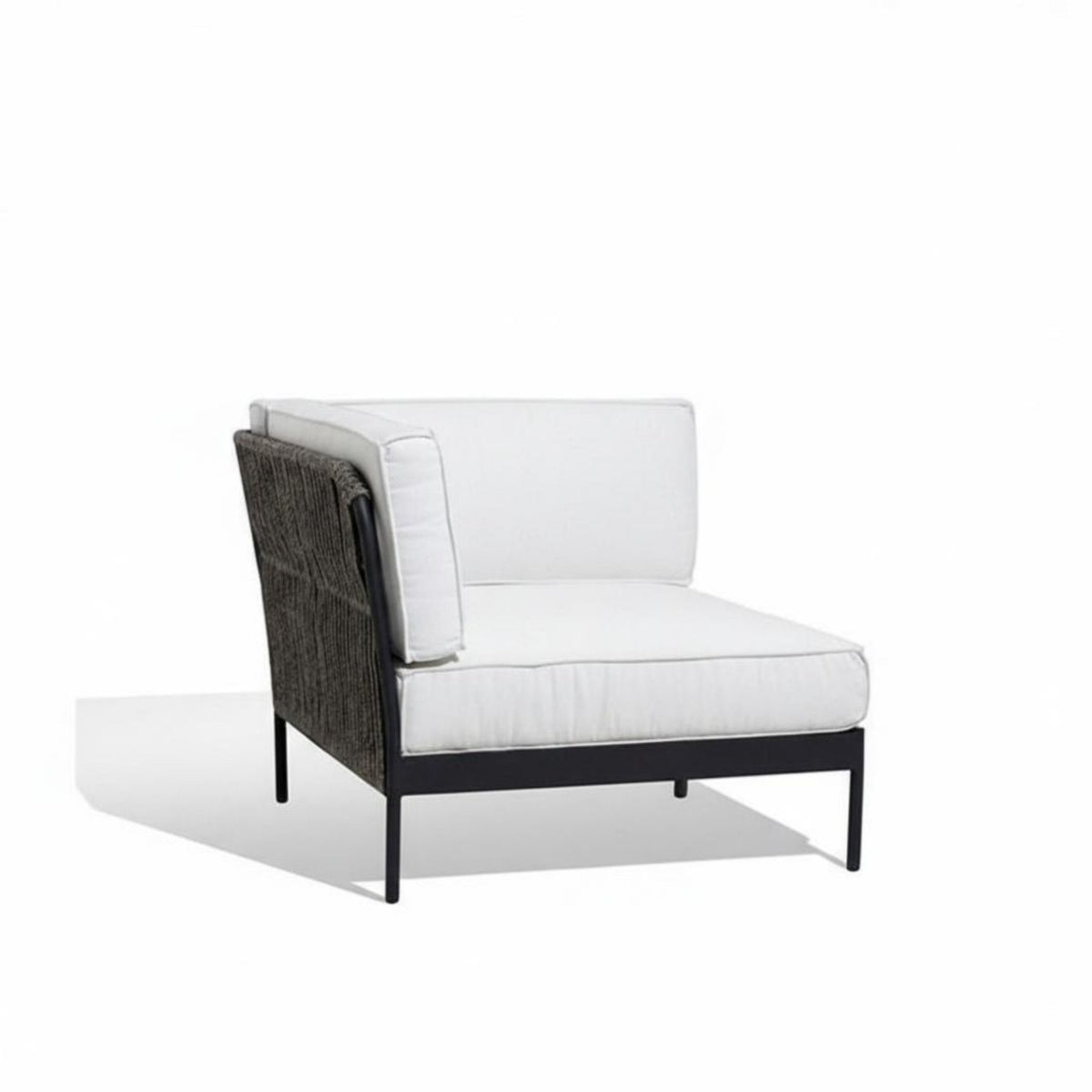 4 Pieces Nordic Design 4-Piece Woven Seating collection weatherproof outdoor seating set Includes Coffee Table Garden Furniture Water for Families, Homeowners, Adults, Balcony, rearyard, Deck, waterside