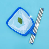 3-Section Leaf Skimmer with Stainless Steel Pole Easy to Store Pool Skimmer Net with Pole Rust-Resistant Fine Mesh for Swimming Pools, Spas, Ponds