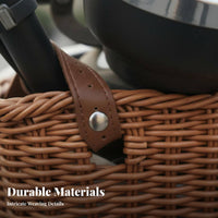 Multipurpose Pet Carrier Bike Basket Easy Installation Plastic Rattan Bike Basket Long-Lasting for Children, Cyclists, Cycling, Outdoor