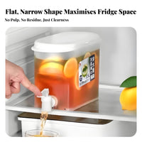 Cold Water Pitcher Heat Resistant Water Carafe with Lid Space-Saving Design Iced Tea Pitcher with Lid for Hosts, Adults, Kitchen, Summer, Home