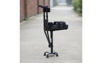 Single Leg Telescopic Mobility Aid Anti Slip Base Telescopic Knee Crutch Hands Free Knee Crutch Left and Right Foot Universal
