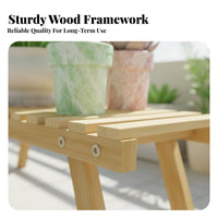 Installationat no cost Foldable Ladder Rack Floor-Standing Plant Stand Space-Saving Display Shelf Easy to Assemble for Apartment Dwellers, householders, Gardeners, Balcony, Living Room, Windowsill, Bathroom