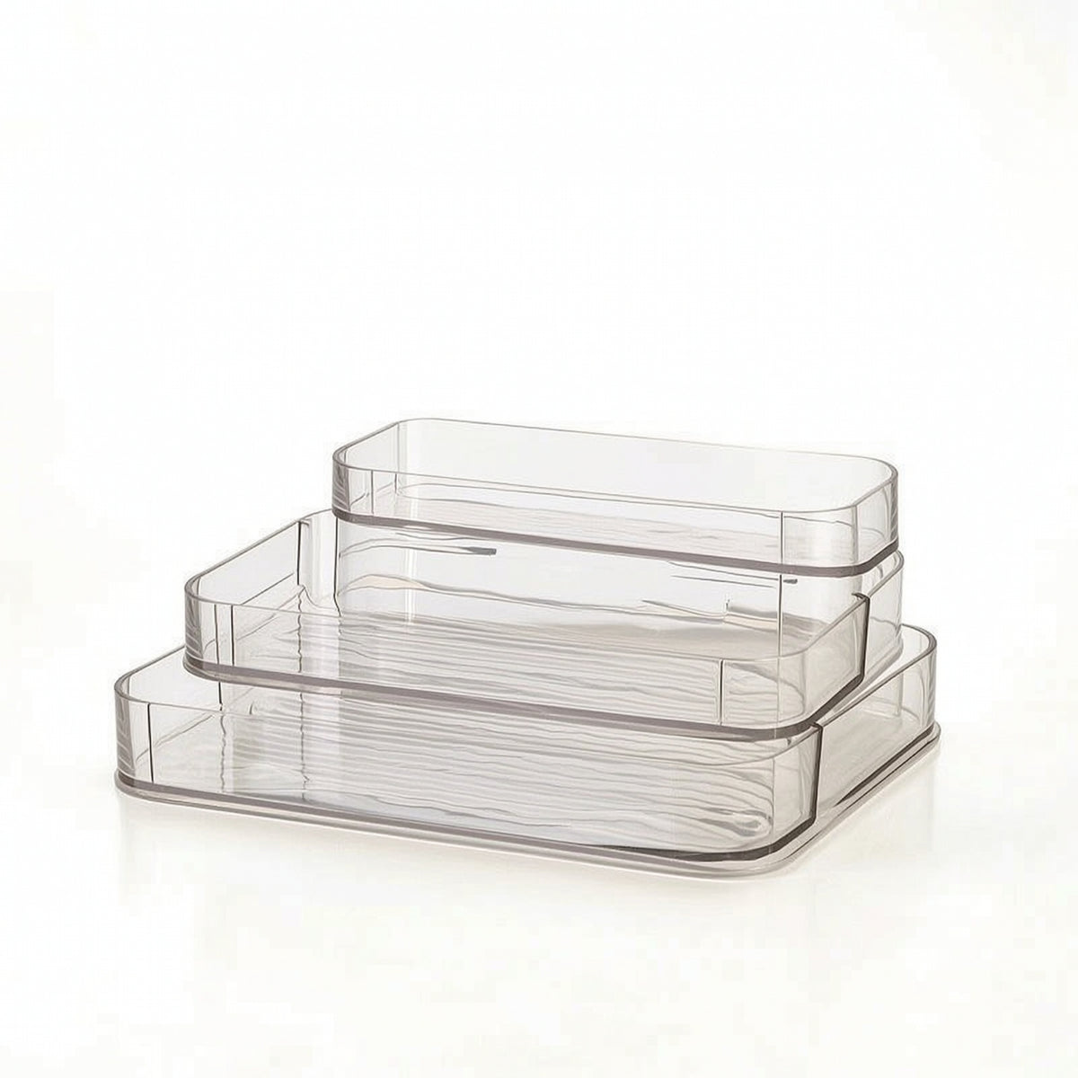 Acrylic Organizer with Trays Transparent Stepped Organizer Display Rack with Stepped Design Modern Shelf Easy to Clean