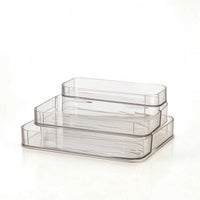 Acrylic Organizer with Trays Transparent Stepped Organizer Display Rack with Stepped Design Modern Shelf Easy to Clean