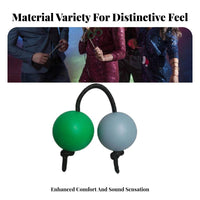 Quiet Design Asalato traditional African-design Doublebead Rattle Adjustable Rope Percussion Instrument Handheld for Percussionists, Music Lovers, drill Musical Performances, music gatherings, Parties