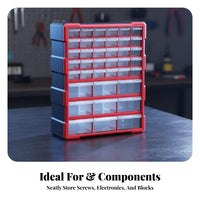Translucent Drawers 39-Drawer Cabinet Removable Divider 39-Drawer Organizer