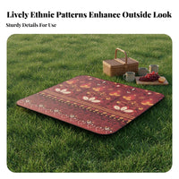 Moisture-Proof Portable Picnic Mat Thickened Design Waterproof Outdoor Blanket Sandproof Foldable Beach Mat Lightweight for Beachgoers, Travelers, Picnics, Camping, Travel, Outings