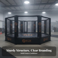 Competition Stage Heavy-Duty Steel Frame MMA Octagonal Cage Cage Dense Padding Fighting Arts Training Arena for Gym Owners, Competitions