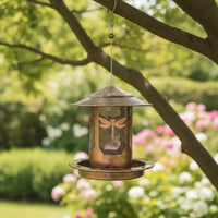 Metal Mesh Bird Feeder Hanging Bird Feeder Rainproof Rust-Resistant for Garden, Patio, Porch
