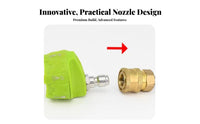 6-in-1 Pressure Washer Nozzle Time Saver 6 in 1 Pressure Washer Nozzle Multi-Angle Spray Head for Car Washing