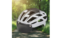 Streamlined Bike Helmet with Visor Aerodynamic Cycle Helmet with Visor Ventilated Protection for Mountain Biking