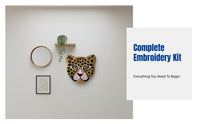 DIY Rug Needlework Kit, Handwoven Embroidery Wildcat Tapestry, Yarn Painting Home Decor Craft