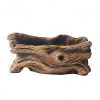 Drainage Hole Tree Root Planter Weather-Resistant Home Decor for Tabletop