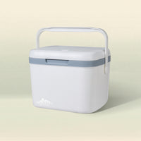 Portable Cooler Box with Temperature Display 15L Insulated Cooler with Ice Bags Sturdy Icebox Stackable for Travelers, Road Trips