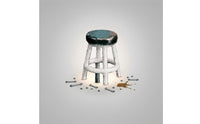 Artisanal 1:64 Chair Model Silver-Toned Resin Chair Model for Display