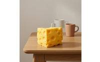 Slow Rebound Squishy Cheese Toy Yellow Swiss Cheese Squishy Molded Holes Rounded Edges