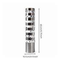Flower Vase Silver-Toned Metal Vase Sculptural Floral Vessel for Office