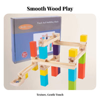 52 Pieces Hand-Eye Coordination Marble Track Building Blocks Educational Marble Track Building Toy Develops Fine Movement Skills