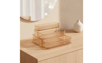 Acrylic Organizer with Trays Transparent Stepped Organizer Display Rack with Stepped Design Modern Shelf Easy to Clean