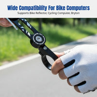 Adjustable Aluminum Alloy Bike Computer Mount for Outdoor Trails, Multi-Function Camera & Light Accessory