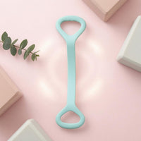 Figure-Eight Resistance Band Sage Green Figure 8 Resistance Band Fitness Gear Dotted Grip Lightweight