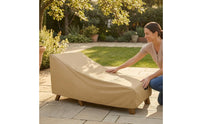 Patio Chaise Lounge Cover Sloped Top Chaise Lounge Cover Woven Textile