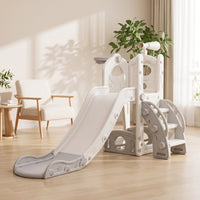 Enclosed Toddler Playground with Storage Space Allall-Inclusive Toddler Slide with Climber Sturdy Indoor Play Structure Non-Slip for Toddlers, Kids, Playroom