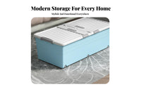 Wheeled Storage Bin Space-Saving Wheeled Under-Bed Container particlesshield