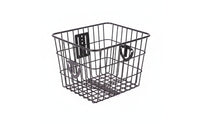 Rectangular Wire Bike Basket Reinforced Metal Bike Basket Long-Lasting Easy to Clean for Grocery Runs