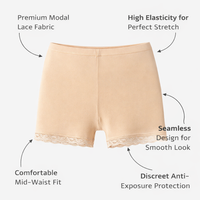 Cycling Shorts Women Anti Chafing Under Dress Boxers Underwear with Breathable Ice Silk Lining, Comfortable Coverage