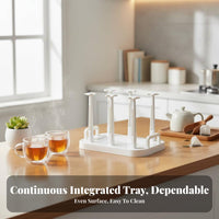 With Drain Tray Doubletier Draining Board Keeps Countertop Dry Drying Rack Multi-Functional Kitchen Organizer Easy to Clean for beverage Drinkers, awayice Workers, residents, Dining Room, Pantry, Bathroom
