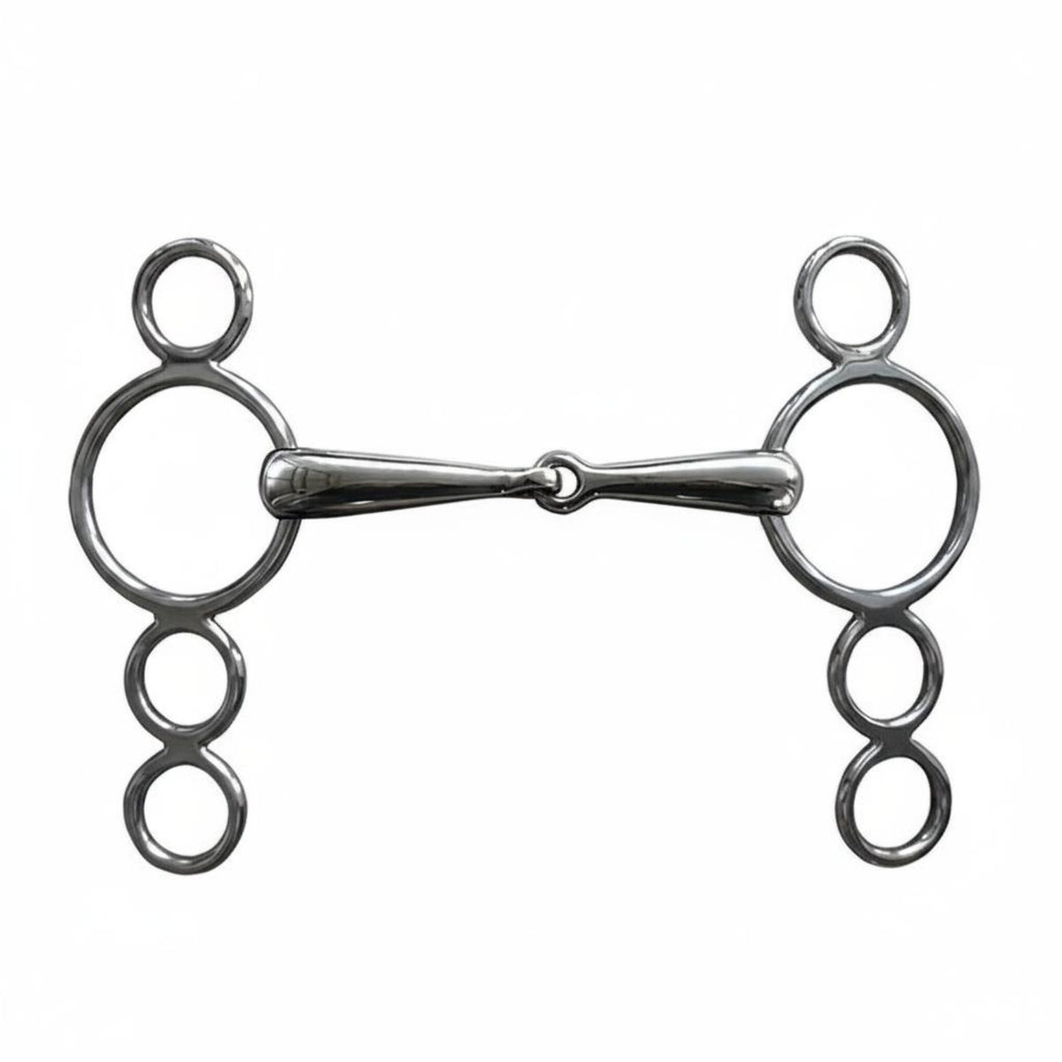 4-Loop Horse Bit Hand Polished Equestrian Gear Rust Resistant for Riding
