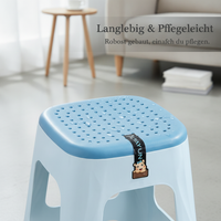 Stackable Plastic Stools with Non-Slip Hollow Seat for Dining, Bathroom, and Home Use, 2-Pack